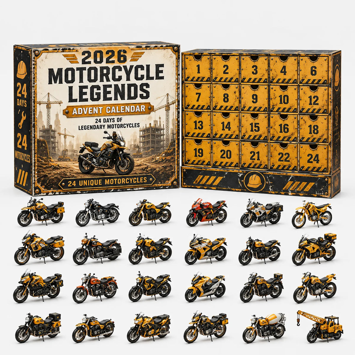 Vehicle Advent Calendar Die-Cast 24-Piece Set