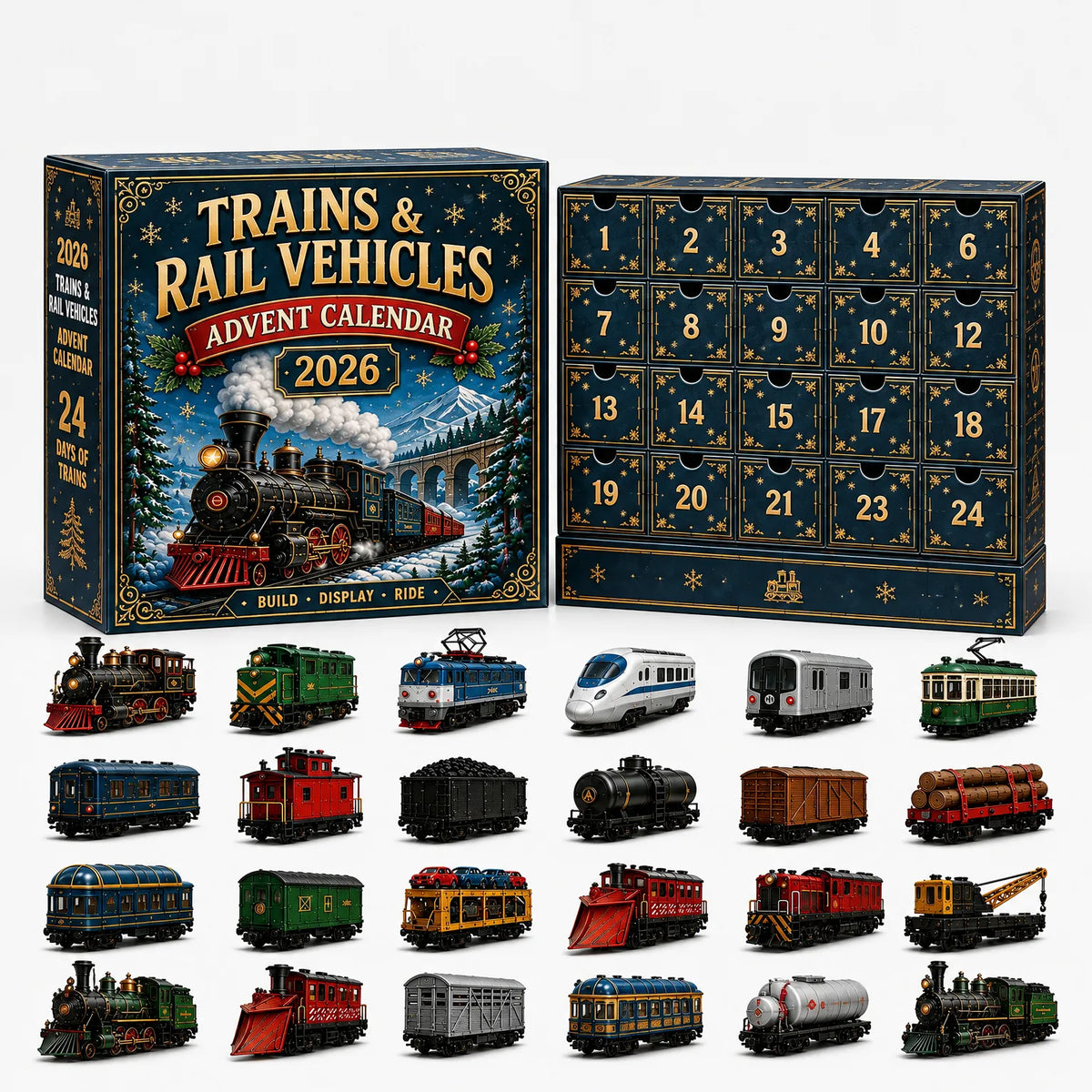 Vehicle Advent Calendar Die-Cast 24-Piece Set