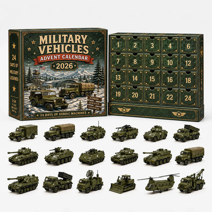 Vehicle Advent Calendar Die-Cast Metal 24-Piece Set