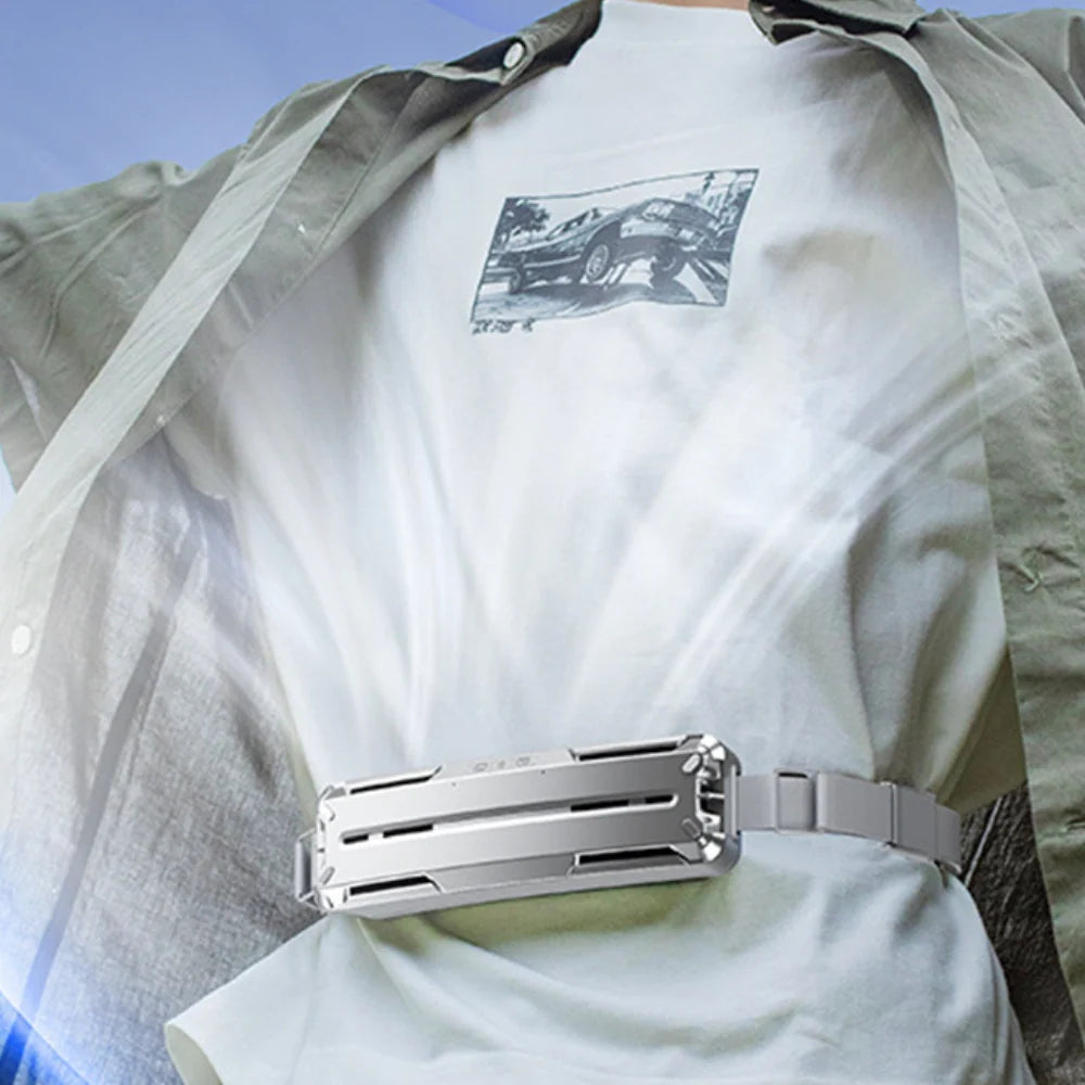 Waist Fan Rechargeable Belt Clip Adjustable Airflow
