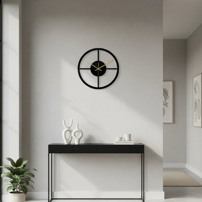 Wall Clock Open Geometric Design Silent Quartz Movement