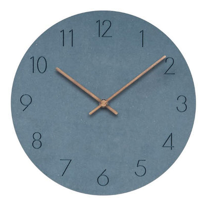 Wall Clock Silent Movement Minimalist Nordic Design Walnut Wood Hands