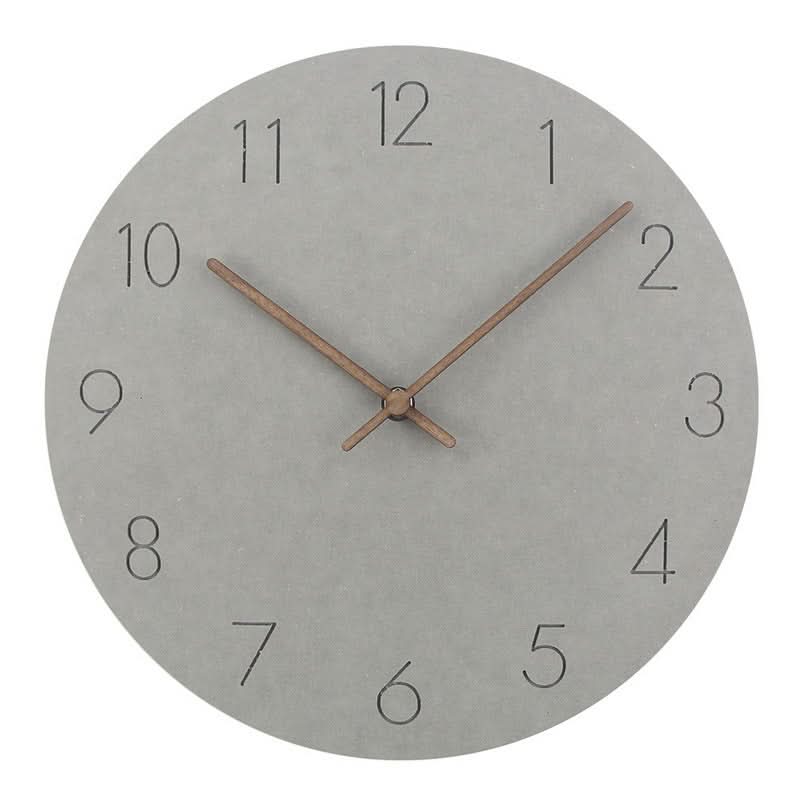 Wall Clock Silent Movement Minimalist Nordic Design Walnut Wood Hands
