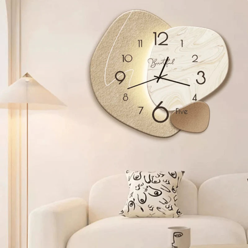 Wall Clock Silent Movement Scandinavian Design Clear Dial