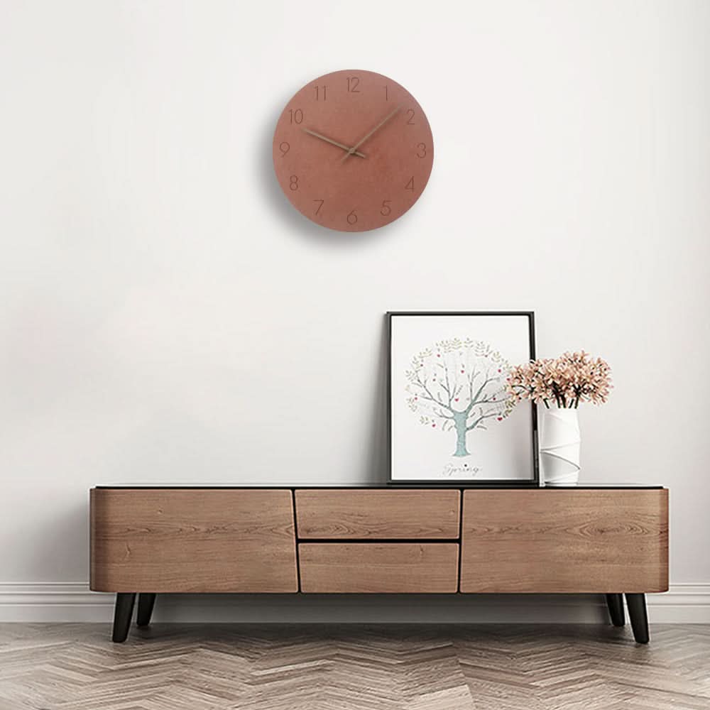 Wall Clock Silent Movement Walnut Wood Hands