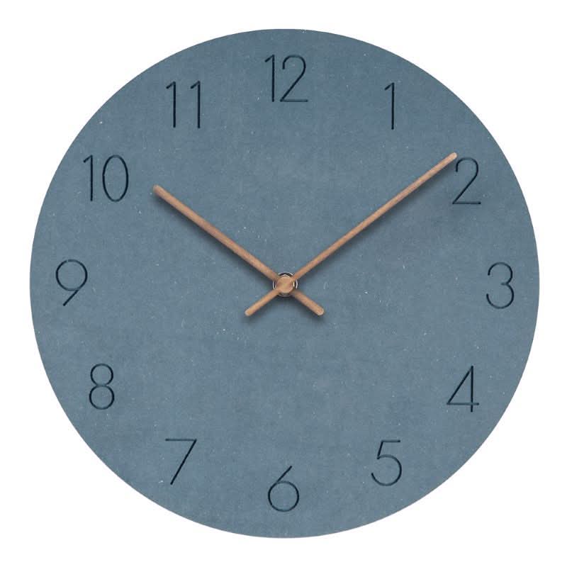 Wall Clock Silent Movement Walnut Wood Hands