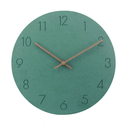 Wall Clock Silent Movement Walnut Wood Hands