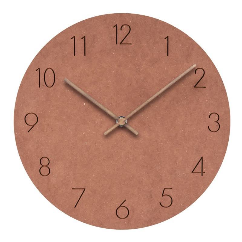 Wall Clock Silent Movement Walnut Wood Hands