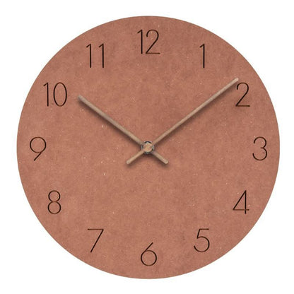 Wall Clock Silent Movement Walnut Wood Hands