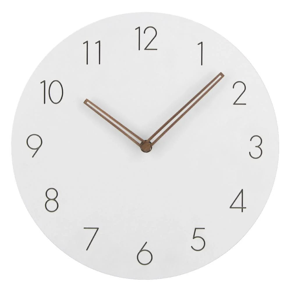 Wall Clock Silent Movement Walnut Wood Hands