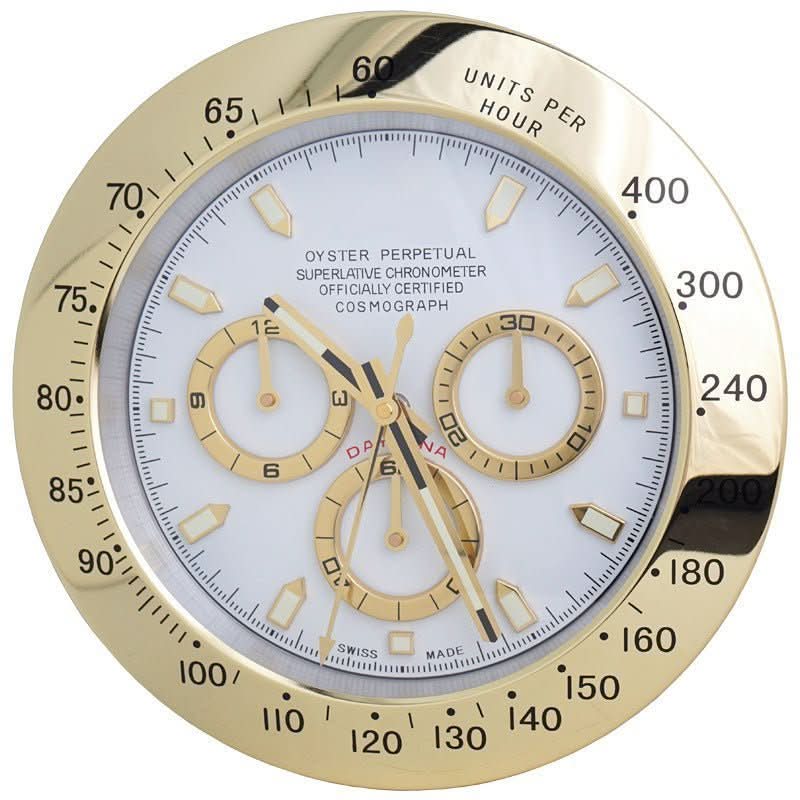 Wall Clock Silent Operation Luminous Hands Stainless Steel Frame 13-Inch