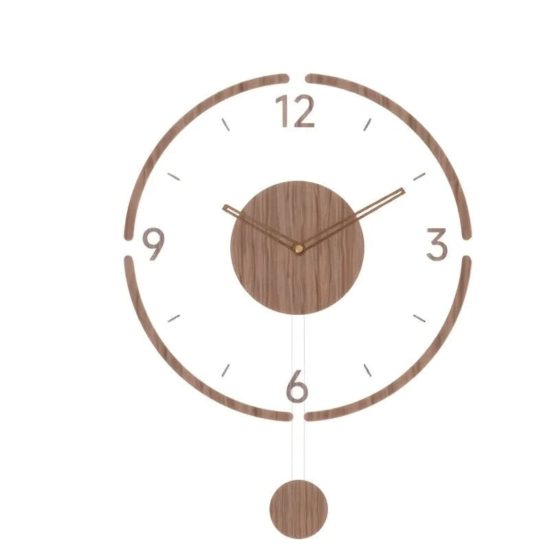 Wall Clock Silent Pendulum Transparent Face