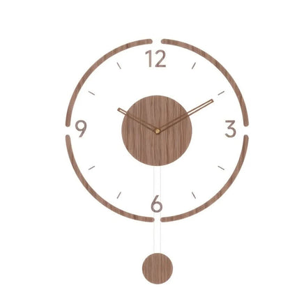 Wall Clock Silent Pendulum Transparent Face