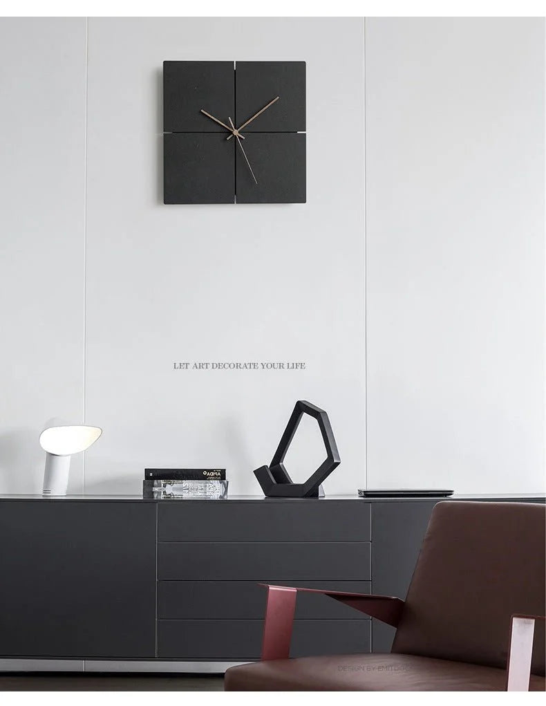 Wall Clock Silent Quartz Minimalist Design