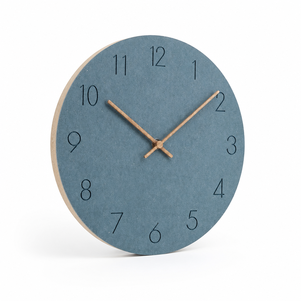 Wall Clock Silent Sweeping Movement Minimal Numeric Face