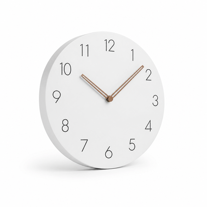 Wall Clock Silent Sweeping Movement Minimal Numeric Face