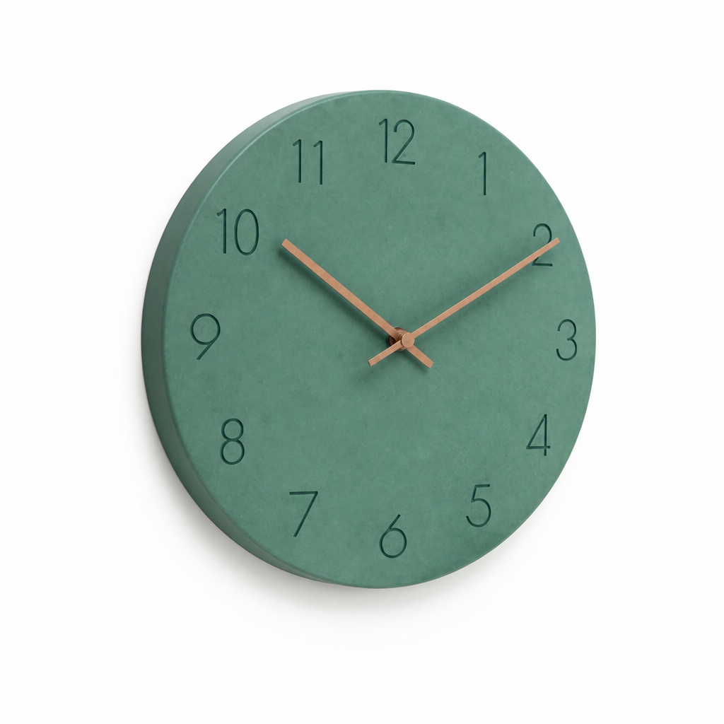 Wall Clock Silent Sweeping Movement Minimal Numeric Face
