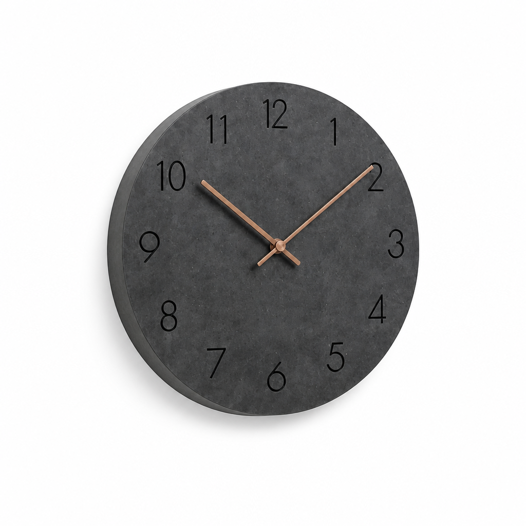 Wall Clock Silent Sweeping Movement Minimal Numeric Face