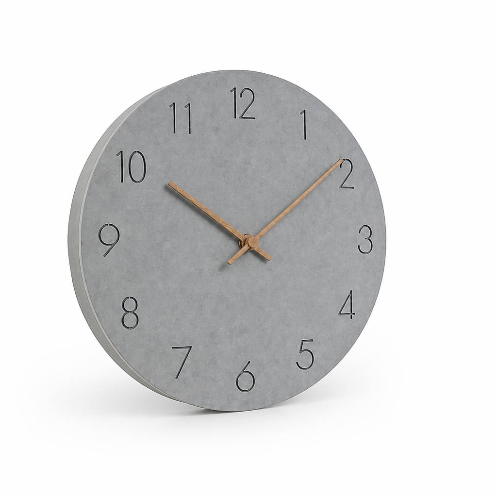 Wall Clock Silent Sweeping Movement Minimal Numeric Face
