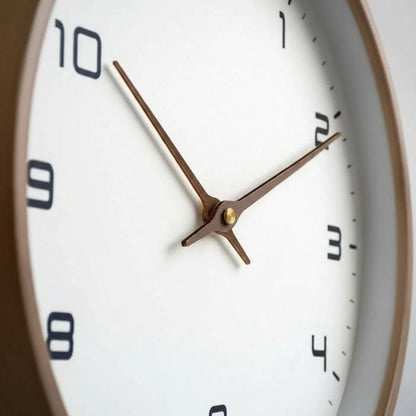 Wall Clock Solid Wood Silent Movement Minimalist Design