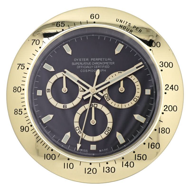 Wall Clock Stainless Steel Silent Quartz Luminous Hands