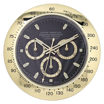 Wall Clock Stainless Steel Silent Quartz Luminous Hands