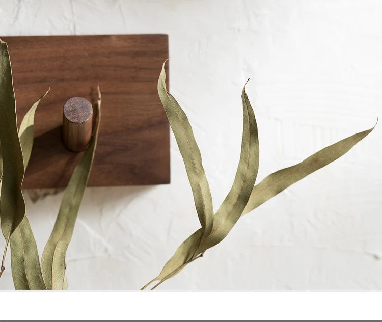 Wall Coat Rack Solid Wood Round Peg Hooks 4-6 Hooks