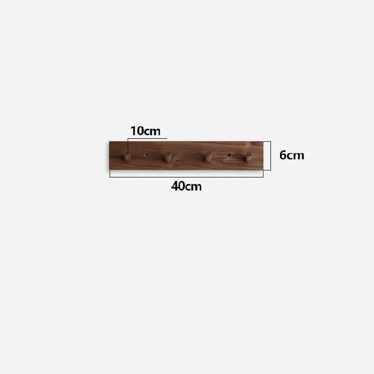 Wall Coat Rack Solid Wood Round Peg Hooks 4-6 Hooks
