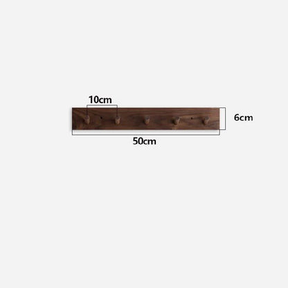 Wall Coat Rack Solid Wood Round Peg Hooks 4-6 Hooks