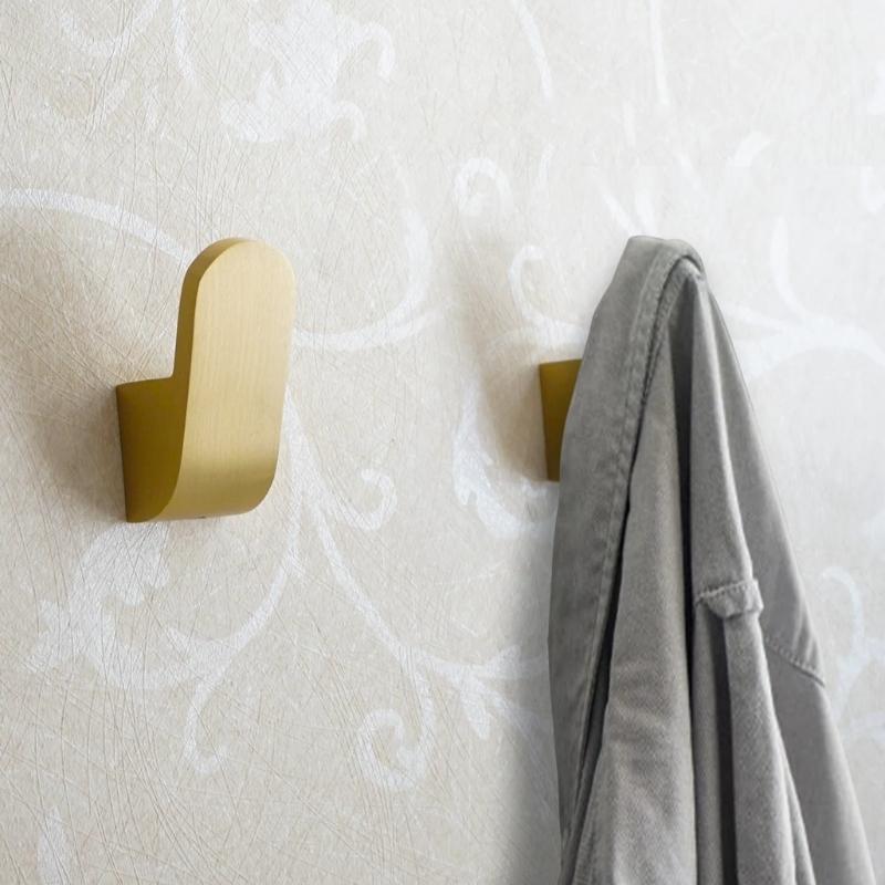 Wall Hook Brass Gold Finish Space-Saving Design