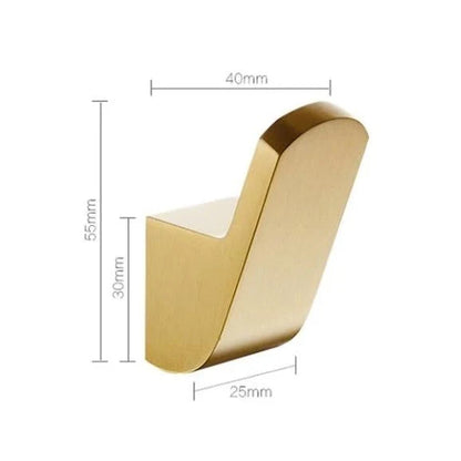 Wall Hook Brass Gold Finish Space-Saving Design