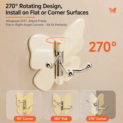 Wall Hook Butterfly Rotatable Drill-Free