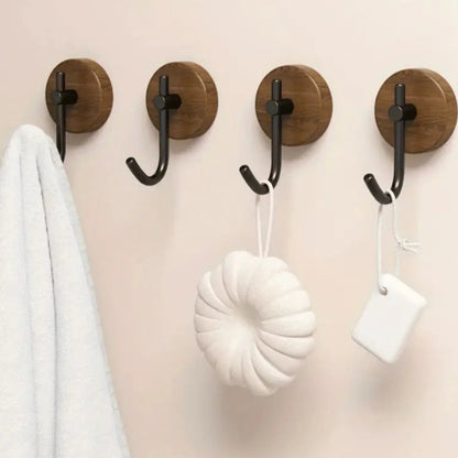 Wall Hook Self-Adhesive Natural Wood