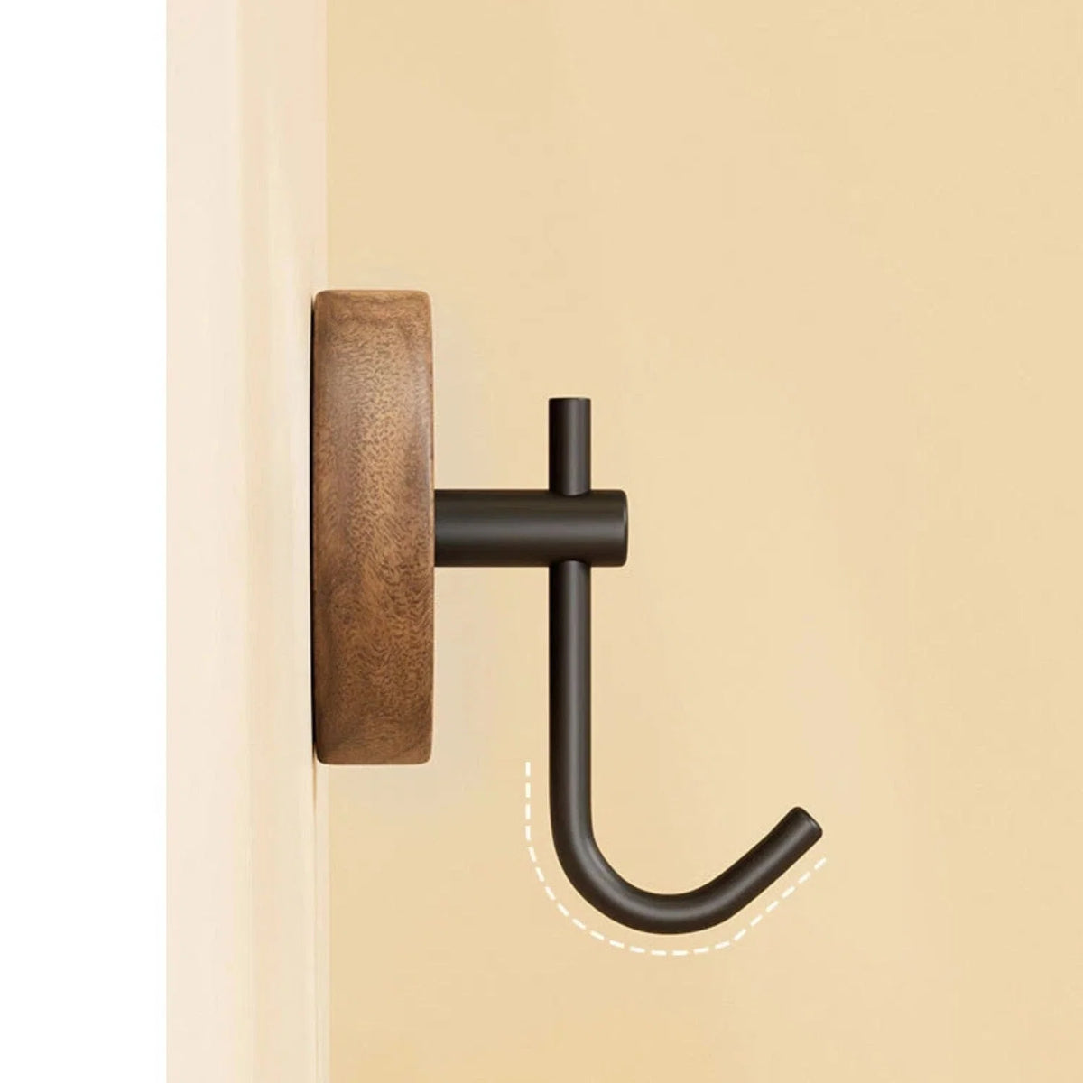 Wall Hook Self-Adhesive Natural Wood