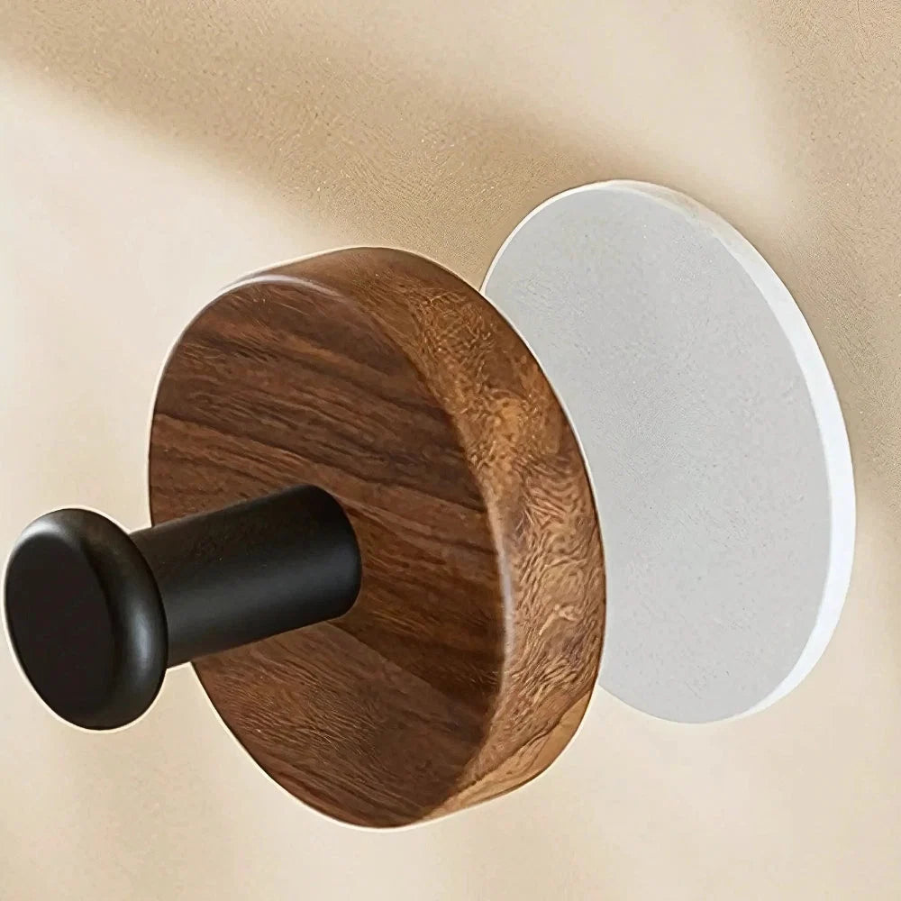 Wall Hook Self-Adhesive Natural Wood
