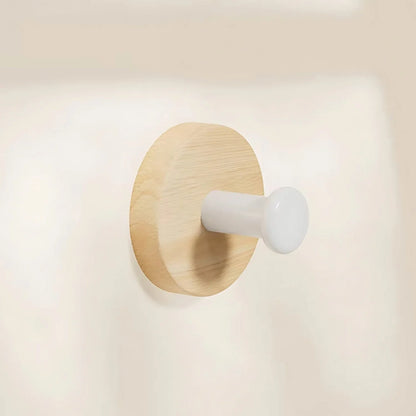 Wall Hook Self-Adhesive Natural Wood