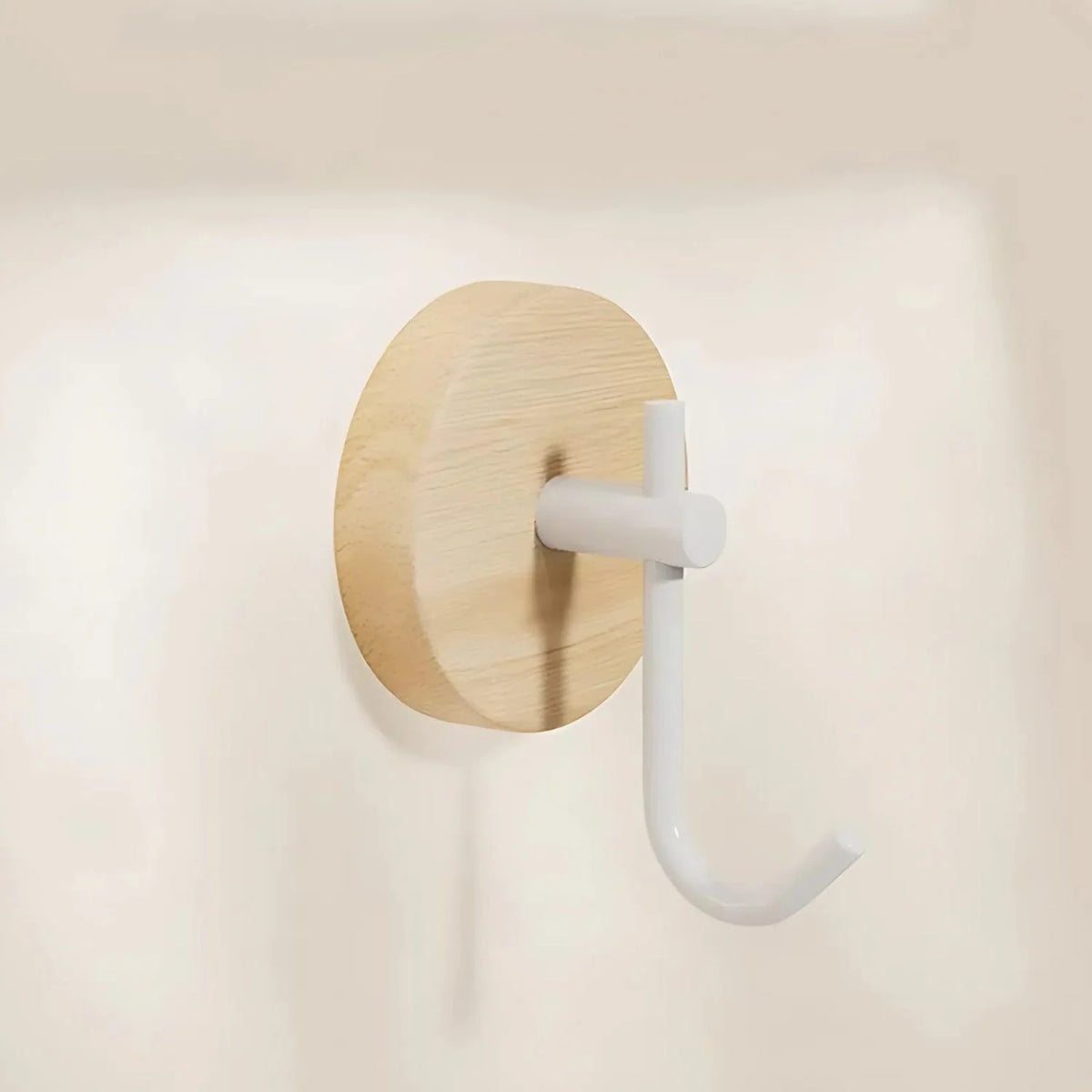 Wall Hook Self-Adhesive Natural Wood