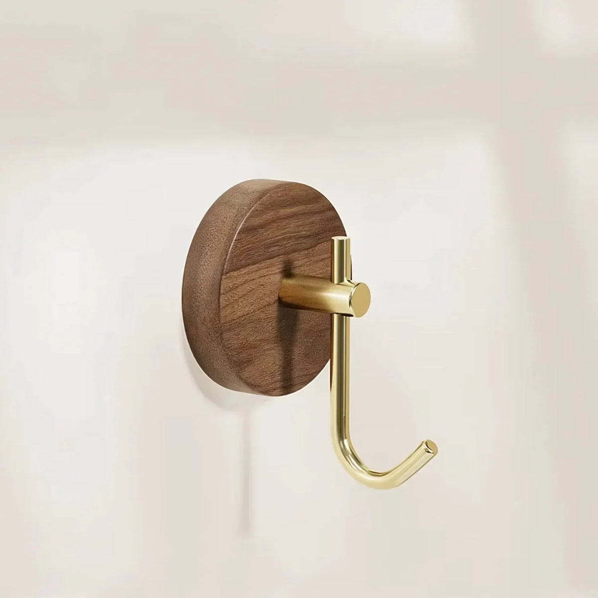 Wall Hook Self-Adhesive Natural Wood