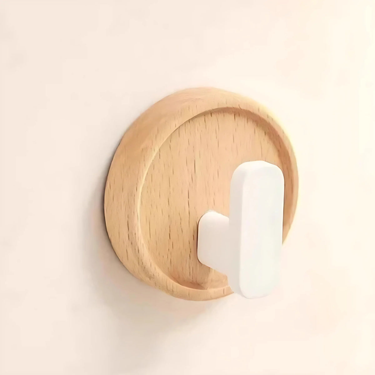 Wall Hook Solid Walnut Self-Adhesive