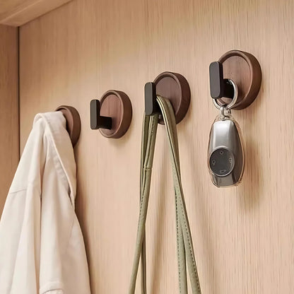 Wall Hook Solid Walnut Self-Adhesive