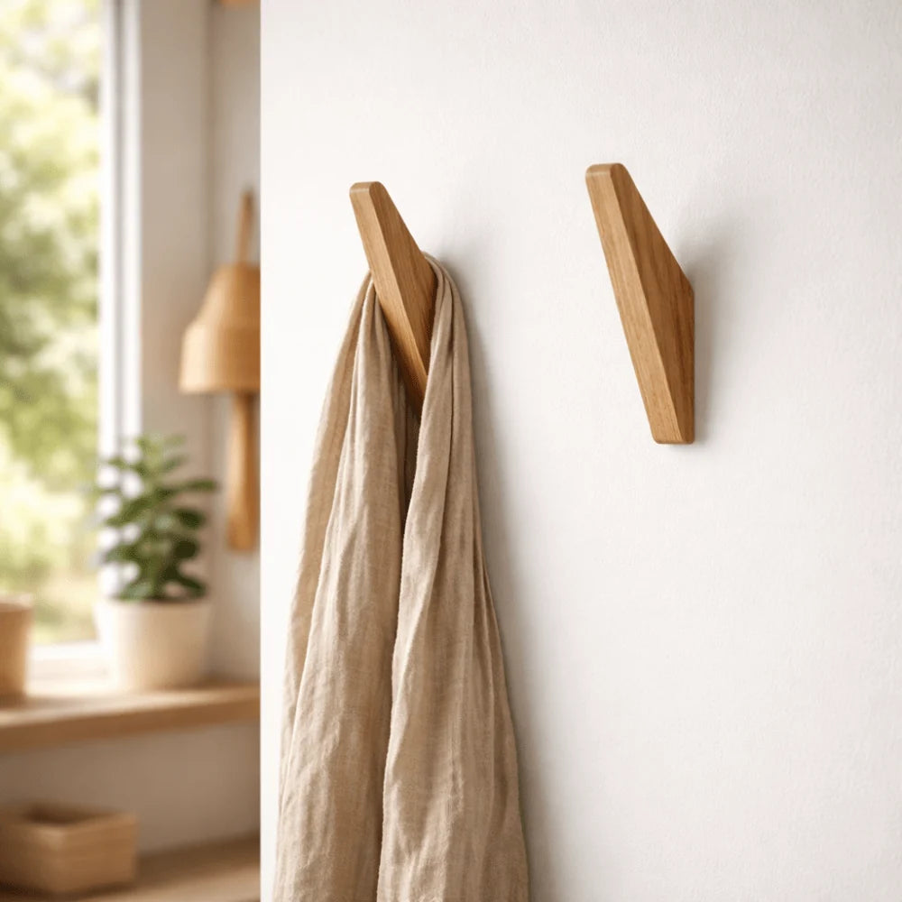 Wall Hook Solid Wood Two-Tone Grain