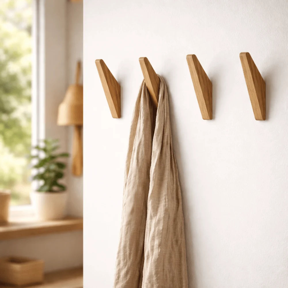 Wall Hook Solid Wood Two-Tone Grain