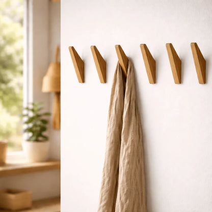 Wall Hook Solid Wood Two-Tone Grain