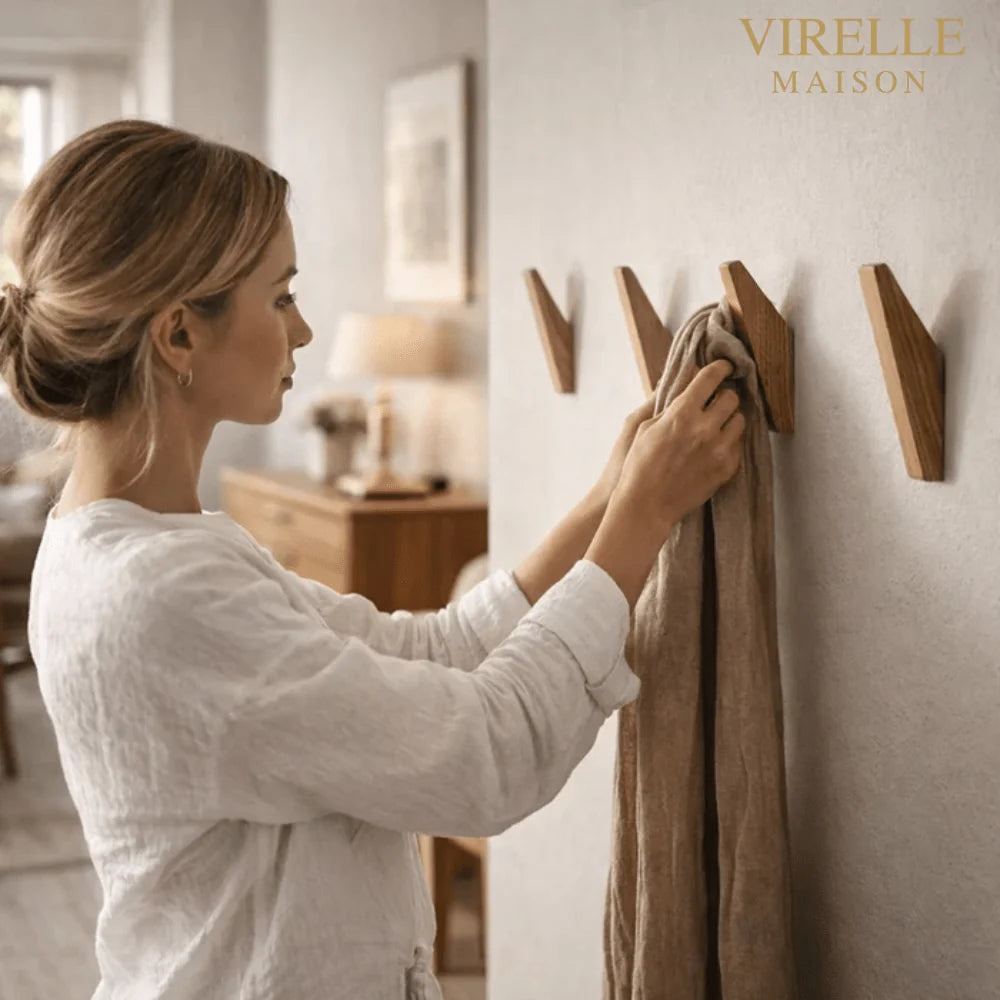 Wall Hook Solid Wood Two-Tone Grain