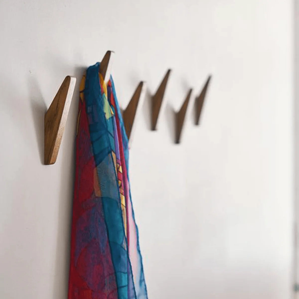 Wall Hook Solid Wood Two-Tone Grain