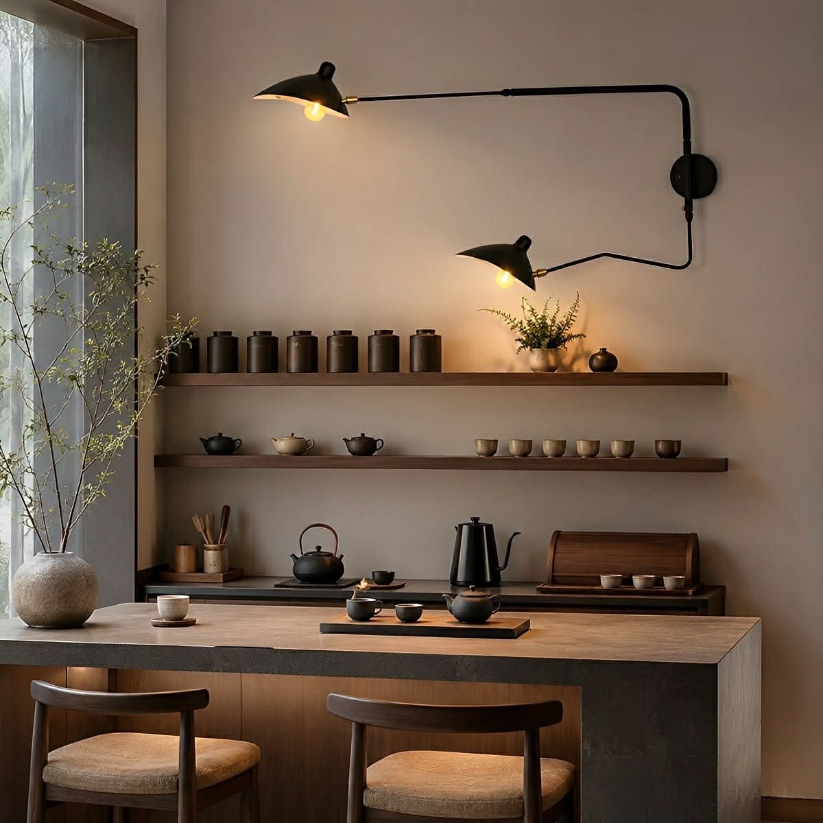 Wall Lamp Adjustable Swivel Arm Industrial Iron