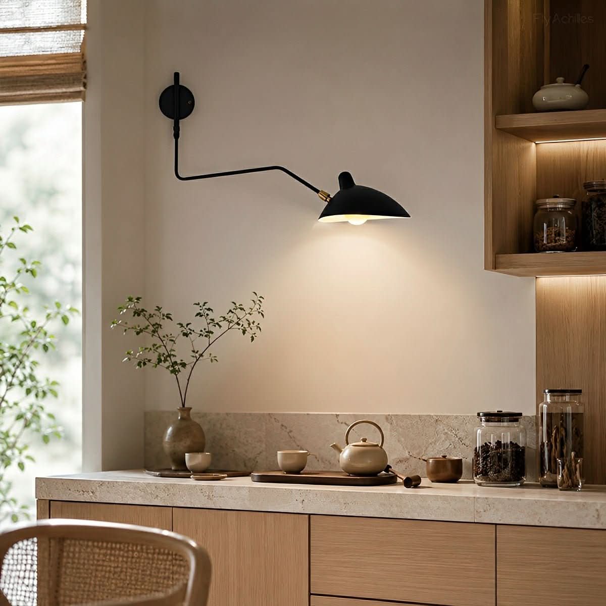 Wall Lamp Adjustable Swivel Arm Industrial Iron