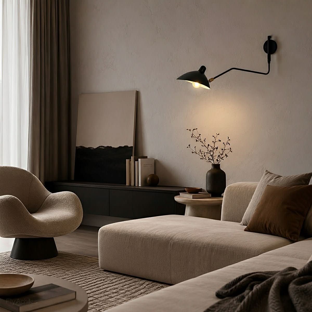 Wall Lamp Adjustable Swivel Arm Industrial Iron