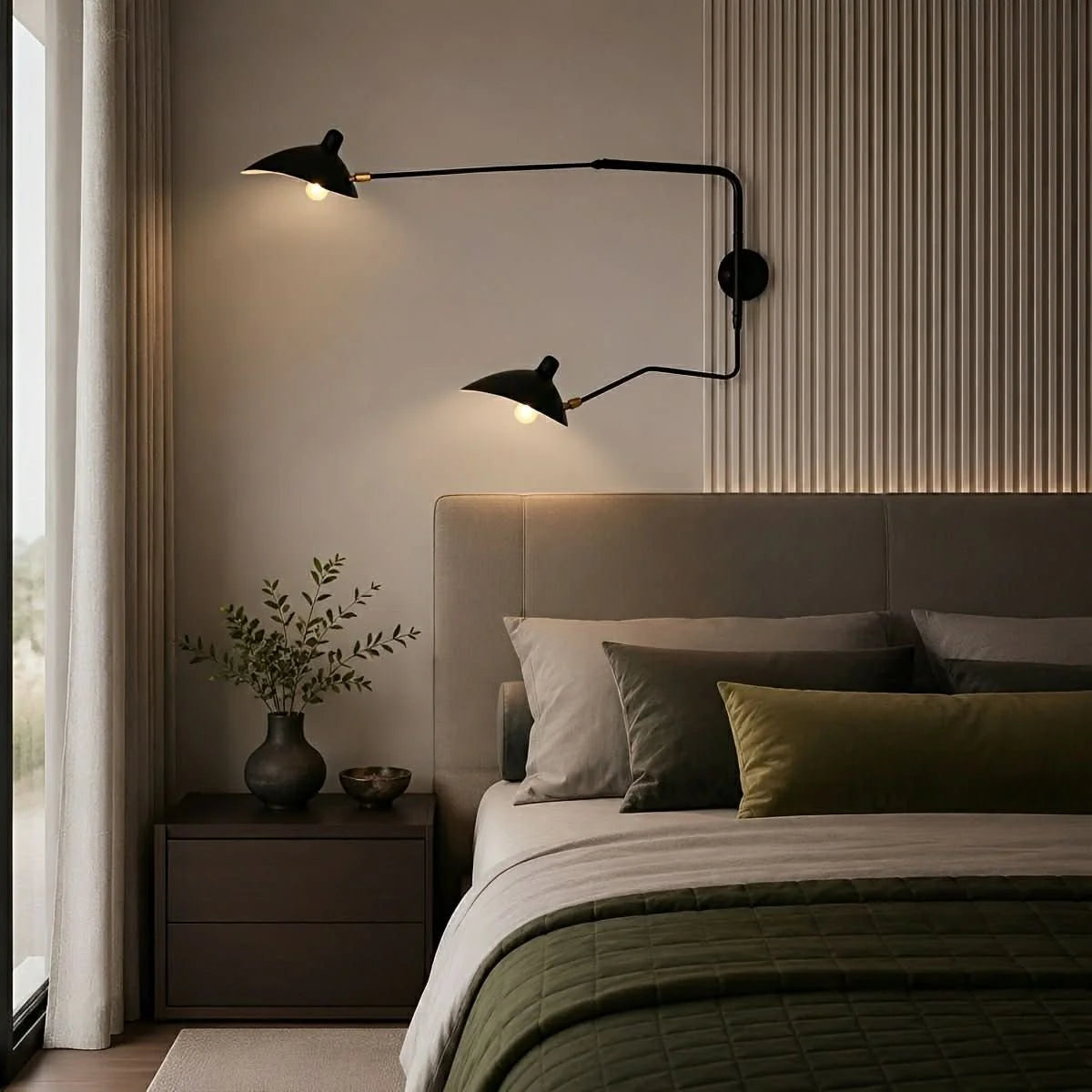 Wall Lamp Adjustable Swivel Arm Industrial Iron