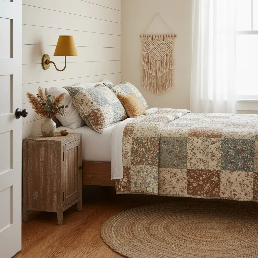 Wall Lamp Fabric Shade Dimmable Soft Diffused Light